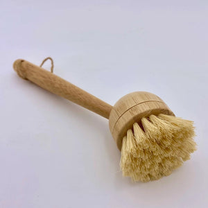 Bamboo and Sisal Long Handled Dish Brush with replaceable head