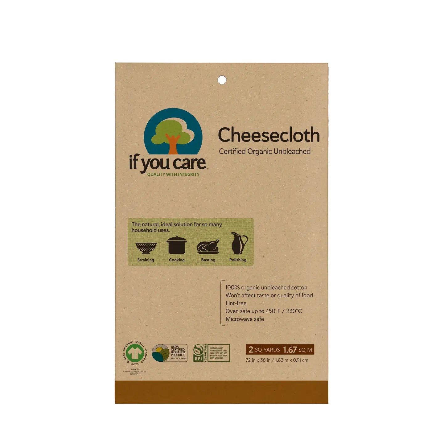 Cheesecloth, Certified Organic Unbleached