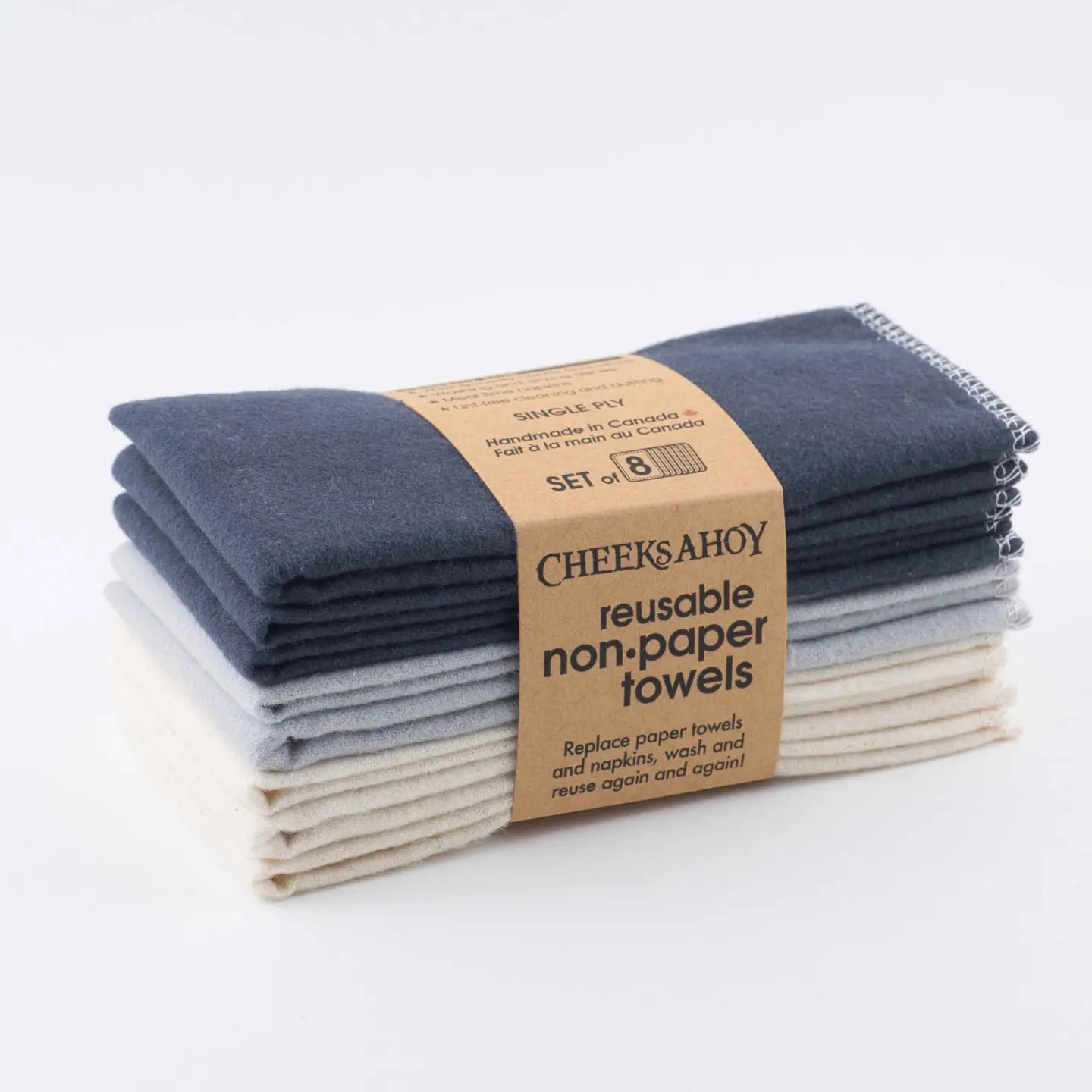 Unpaper Towels • Single-Ply | Folded Set / 8-pack