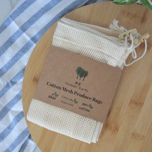 Cotton Mesh Produce Bags- 3 pack
