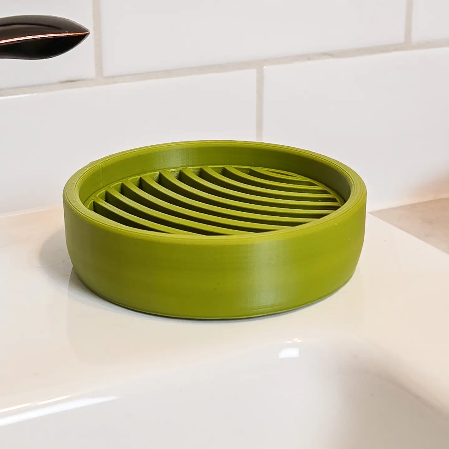 Recycled Bathroom Soap Dish Round