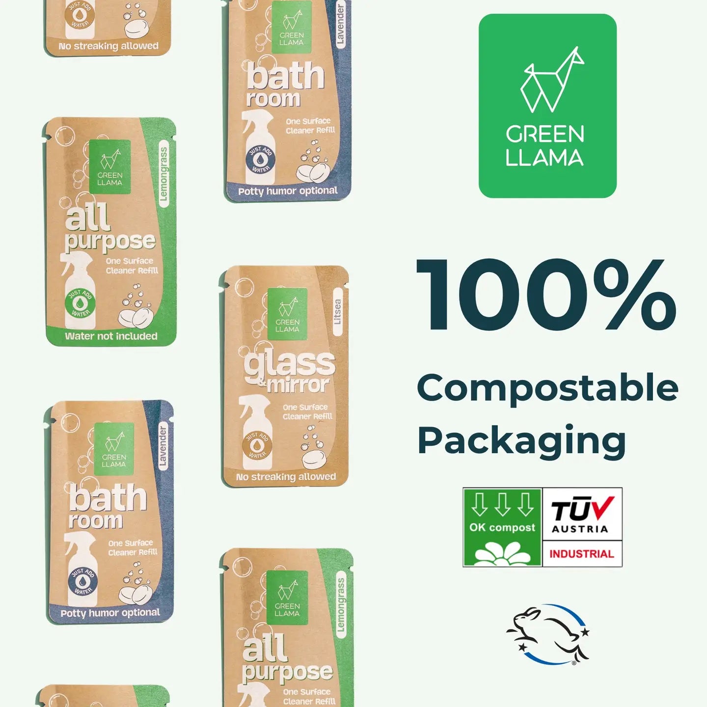 Green Llama Glass & Mirror Cleaning Tab