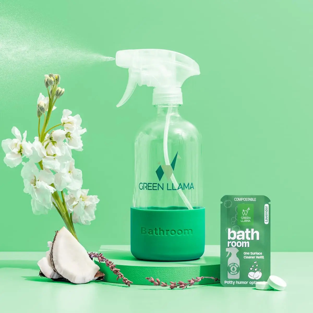 Green Llama Home Cleaning Kit - All-Purpose | Glass | Bath