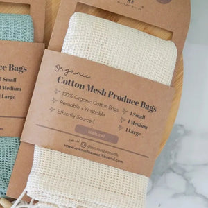 Cotton Mesh Produce Bags- 3 pack