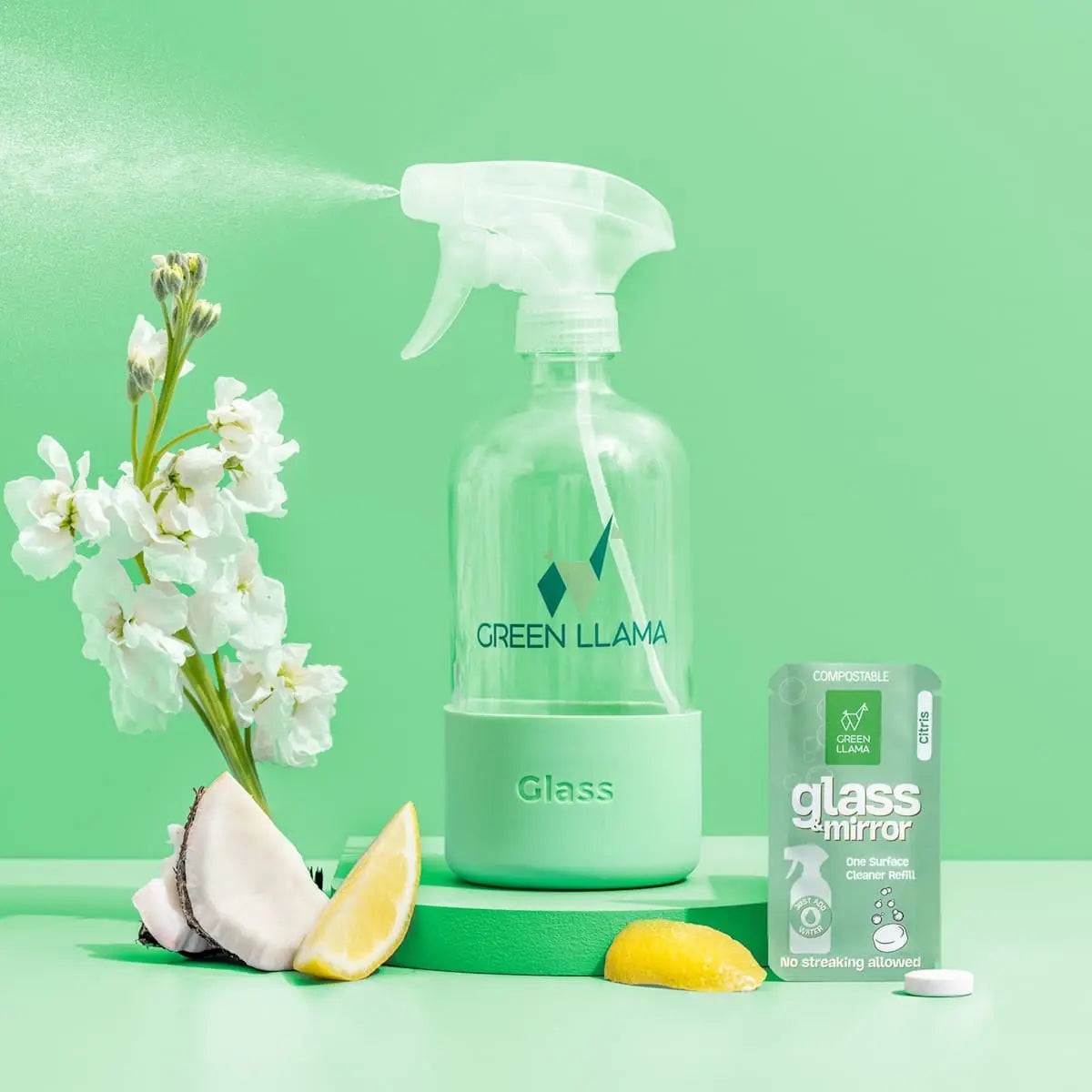 Green Llama Home Cleaning Kit - All-Purpose | Glass | Bath