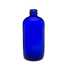 Cobalt Blue 16 oz Glass Bottle