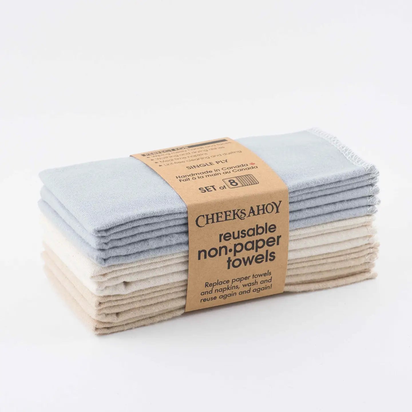 Unpaper Towels • Single-Ply | Folded Set / 8-pack