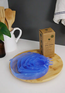 Silicone Food and Bowl Covers- 6 Pack Blue