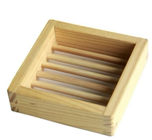 Wooden Soap Dish - Square with Spindles