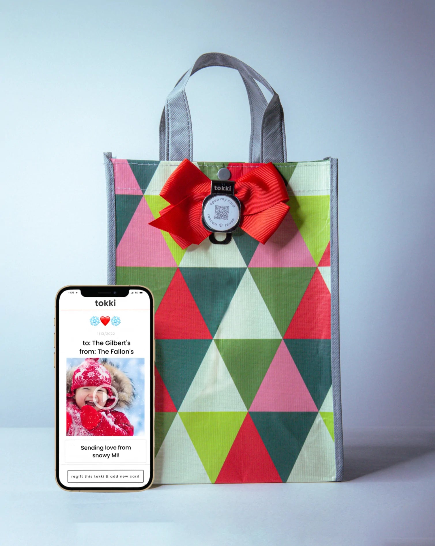 Reusable Gift Bag and QR Card